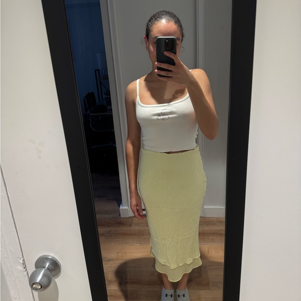 Yellow Midi Skirt